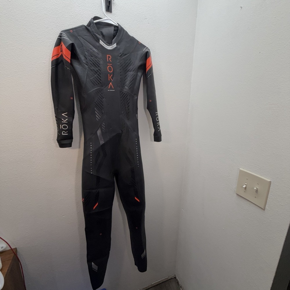 ROKA Maverick X Fullsuit Wetsuit Men's MT Black/Torch Medium Tall Triathlon
